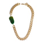 Jace Green Natural Agate Stone Chunky Necklace